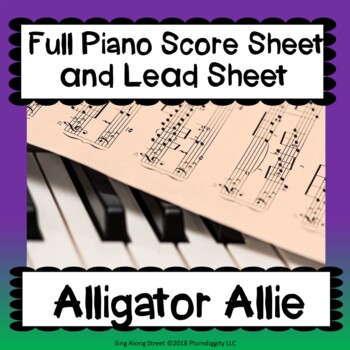 Preview of Piano Music Scores for Alligator Allie