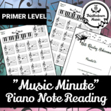 Piano Note Reading - "Music Minute" - Reinforcement for Pr