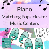 Piano Popsicle Matching Game for End of Year or Summer Mus