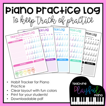 Preview of Piano Practice Log