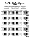 Piano Practice Record, Color Piano Keys, Piano Adventures,