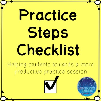 Preview of Piano Practice Steps Checklist