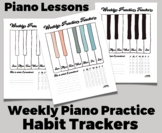 Piano Practice Tracker, Weekly Habit Tracker, Music Practi