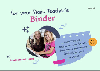 Preview of Piano Progress Assessment Form