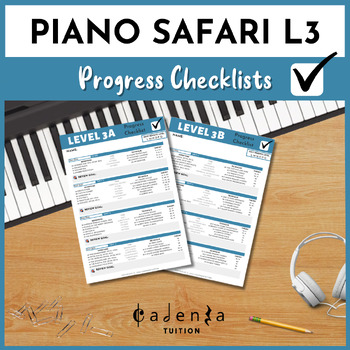 Preview of Piano Safari Level 3 Progress Checklist