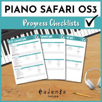 Preview of Piano Safari Older Student Level 3 Progress Checklist