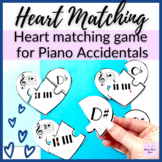 Piano Accidentals Sharps and Flats Heart Matching Game for