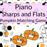 Piano Sharps and Flats Pumpkin Matching Game for Fall Musi