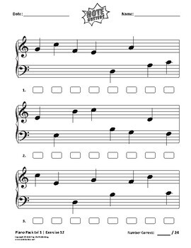 piano sheet music exercises by notebusters teachers pay