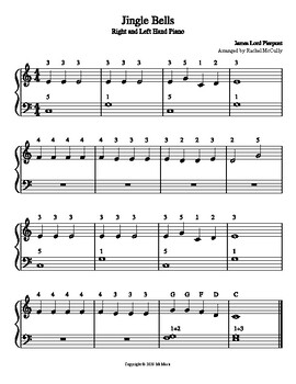 how to play jingle bells on the piano sheet music