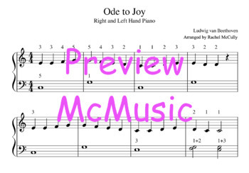 Piano Song Ode To Joy By Mcmusic Teachers Pay Teachers