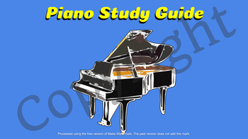 Preview of Piano Study Guide
