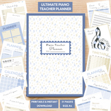 Piano Teacher Planner - Daily, Weekly, Monthly, Financial,