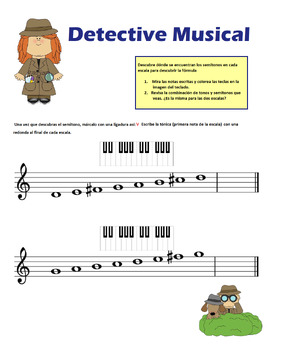 Preview of Detective musical- estructura de las escalas mayores