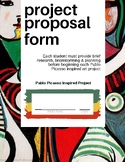 Picasso Inspired Art Project Proposal Form - Free Choice P