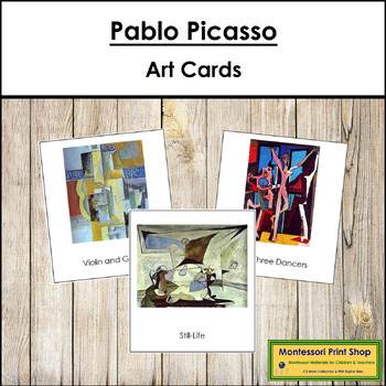 Preview of Pablo Picasso 3-Part Art Cards - Famous Artist - Montessori