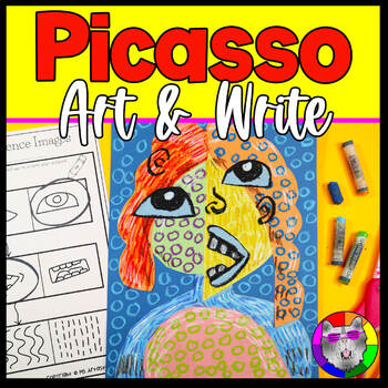Preview of Picasso Portrait Art and Writing Prompt Worksheets, Art & Write