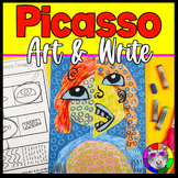Picasso Portrait Art and Writing Prompt Worksheets, Art & Write