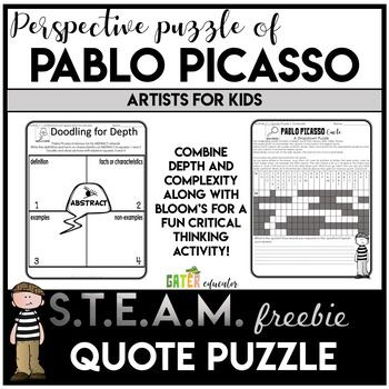 Preview of Picasso Puzzle | FREE Depth and Complexity Activity and Puzzle
