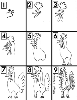 Preview of Picasso Rooster Step-By-Step