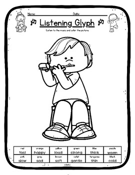 student listening clipart black and white