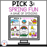 Pick 3: Spring Morning Meeting Game