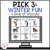 Pick 3: Winter Morning Meeting Game