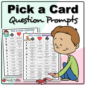 Preview of Pick A Card Social Emotional Learning Prompts | Icebreakers