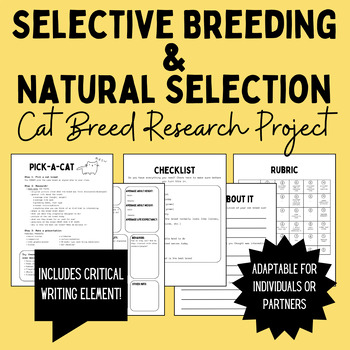 Preview of Pick-A-Cat: Selective Breeding & Natural Selection Research Project/Activity