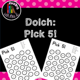 Dolch Pick Five Sight Word Pack