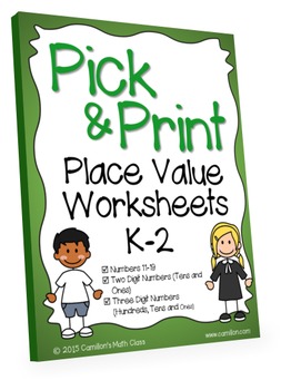 Preview of Place Value Assessment Practice Up to 10s Hundreds 1st 2nd Grade, Blocks Sheets