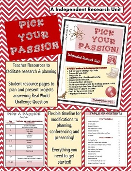 Preview of Pick Your Passion - Independent Research Unit