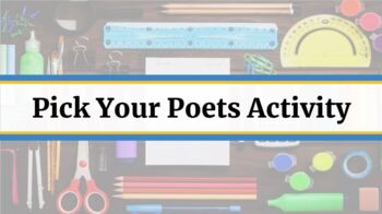 Preview of Pick Your Poets - Poetry Activity