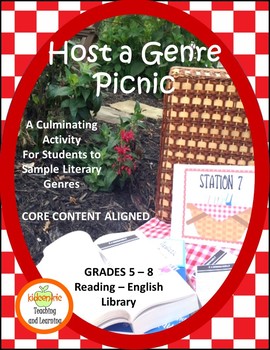 Preview of Literary Fictional Genre Activity for Reading and ELA or Library Classes