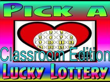 Preview of Pick a Heart Lucky Lottery Game (Classroom Edition)