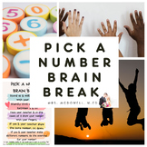 Pick a Number Brain Break Poster