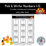 Pick a Number Math Game | Number Tracing and Number Recogn