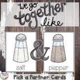 Pick a Partner | Food Pairings | Cards for Student Groupin