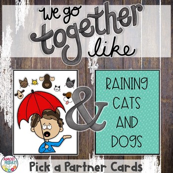 Preview of Pick a Partner | Idioms | Cards for Student Grouping | Twos Day