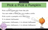 Pick a Pick a Pumpkin- Prepare, Present, and Practice (Six