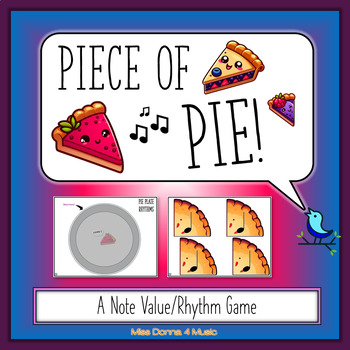 Preview of Pick a Piece of Pie Rhythm and Note Values Game