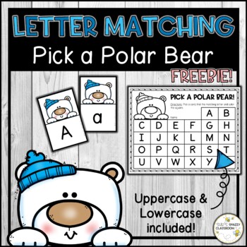Preview of Pick a Polar Bear - Letter Matching and Letter Recognition Activity - FREEBIE
