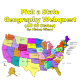 Pick a State Geography Webquest (50 States)
