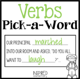 Pick-a-Word: Verbs (Verb Fill-In Activity)