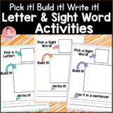 Letters and Sight Words Pick it! Build it! Write it! Liter