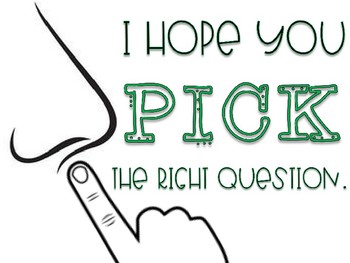 Preview of Pick the Right Question Game FREEBIE
