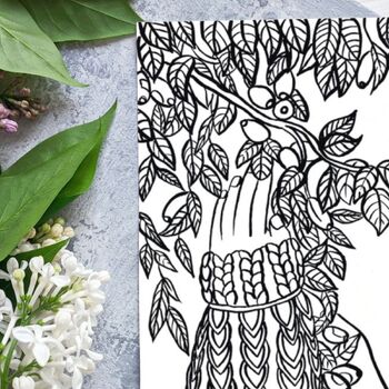 Preview of Picking Berries Coloring Book Page For Teens and Adults