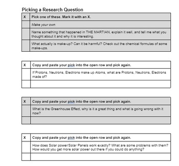 Preview of Picking a Research Topic - Sports Bracket Style Activity