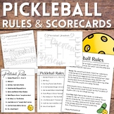 Pickleball Bundle of Awards Rules Scorecards Mazes Puzzles