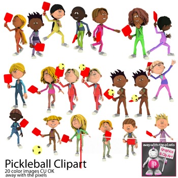 Preview of Pickleball Sport Clip Art for PE